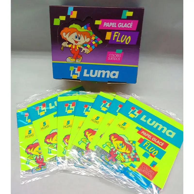 PAPEL GLACE FLUO LUMA